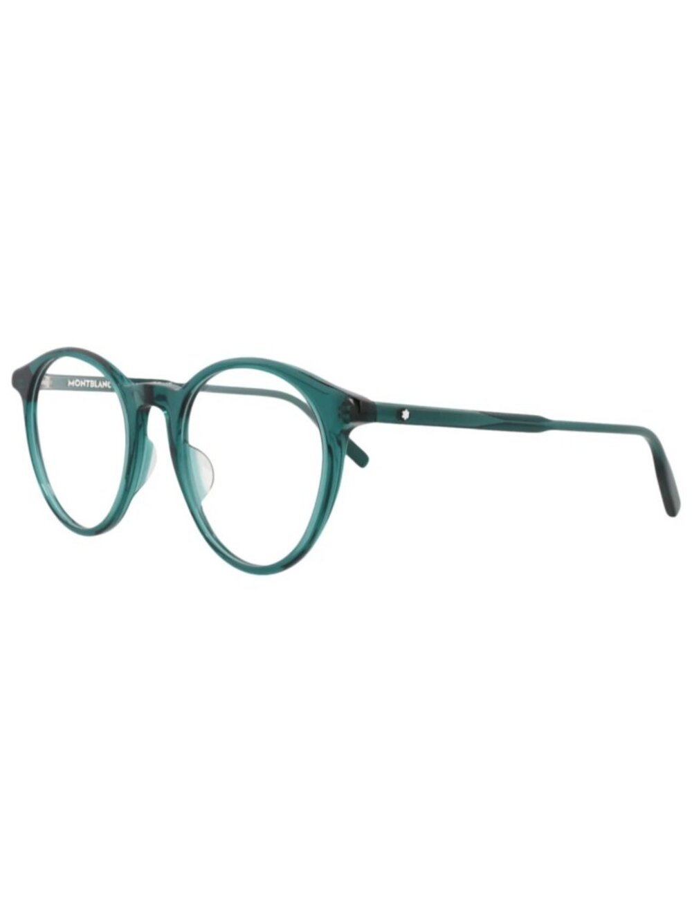 New Montblanc Women's Eyeglasses Round Oval Acetate Frame Mens Green Green